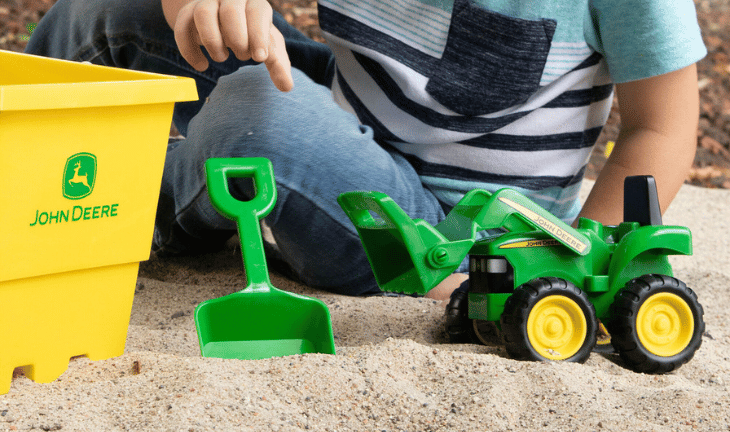 John Deere Sandbox Toy Set with Tractor, Bucket and Shovel