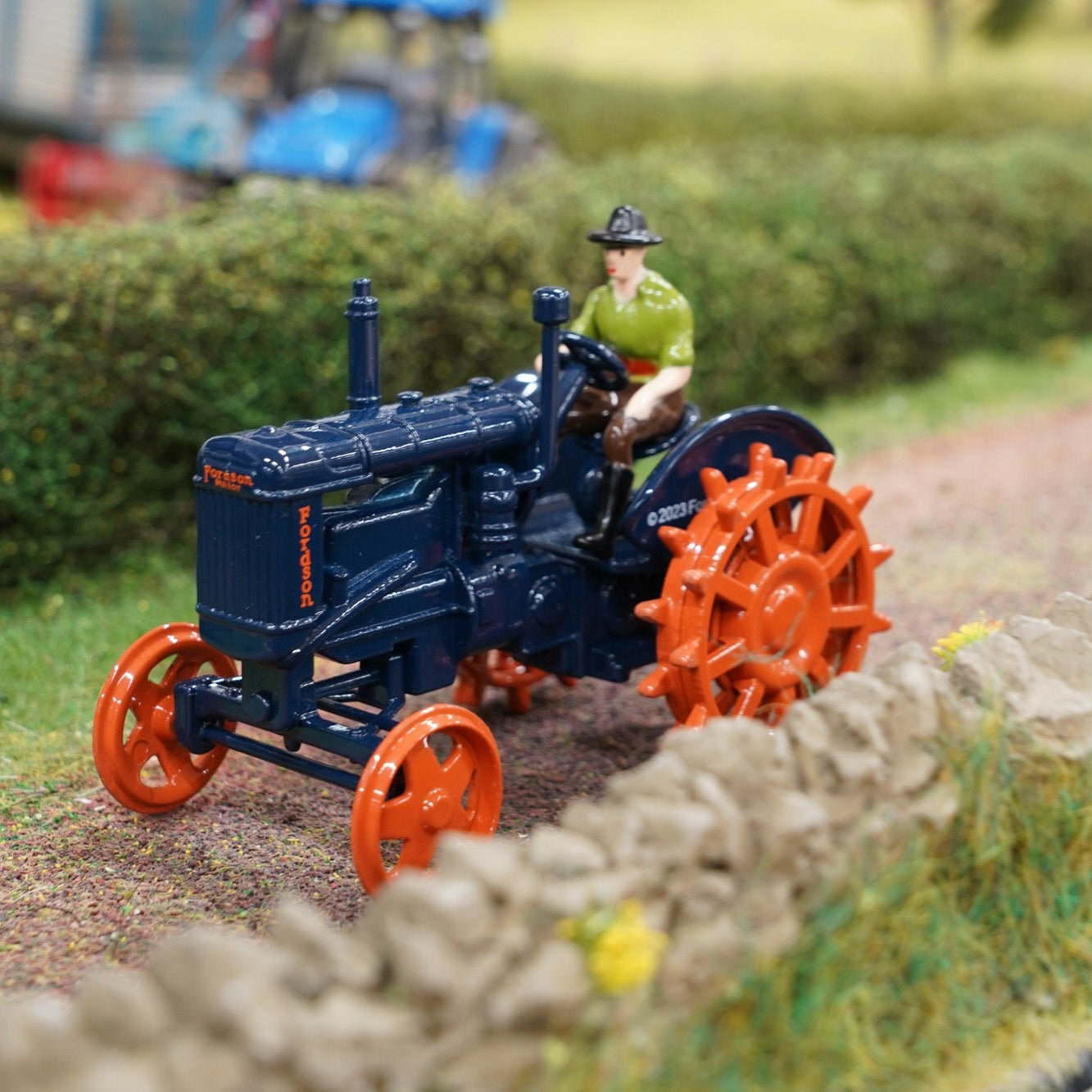 Britains Farm Toys Fordson Major in Farm Scene