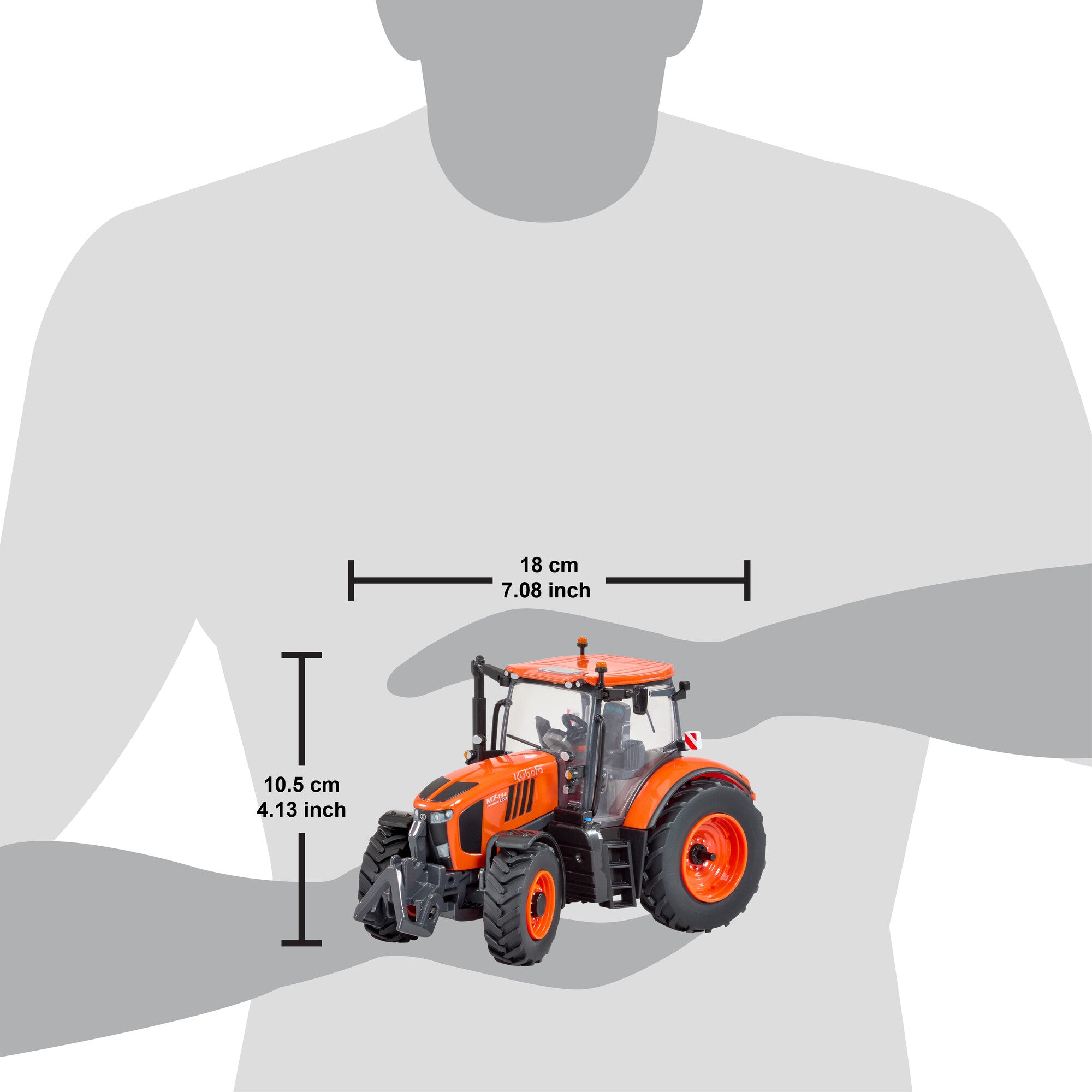 Britains Kubota M7 154 Tractor Dimensions