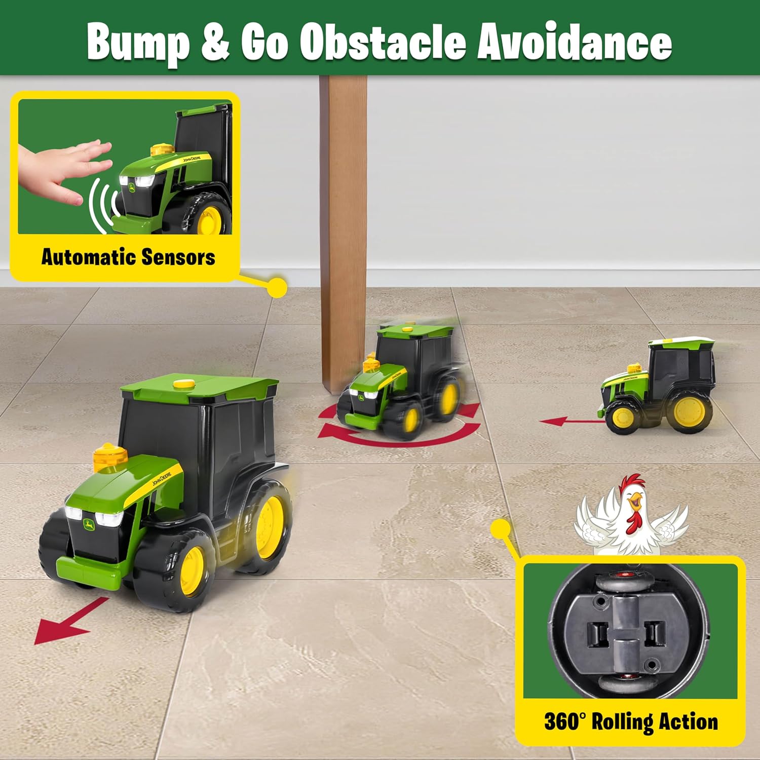 John Deere Bubble & Go Tractor