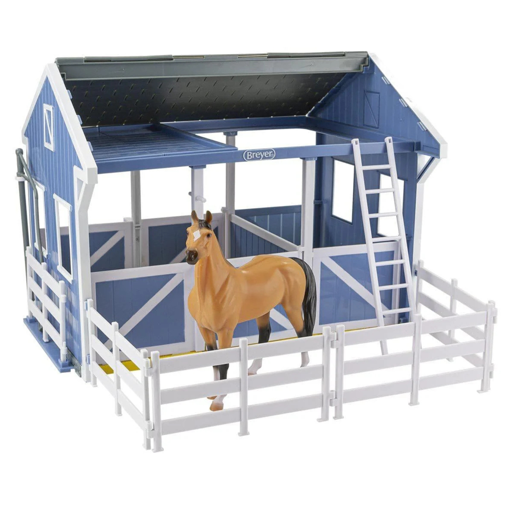 Deluxe Country Stable with Horse & Wash Stall