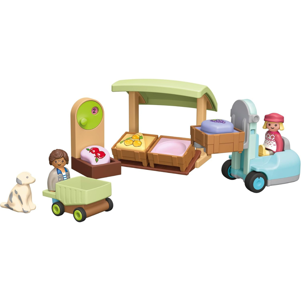 PLAYMOBIL 71691 Organic Market Stall and Forklift