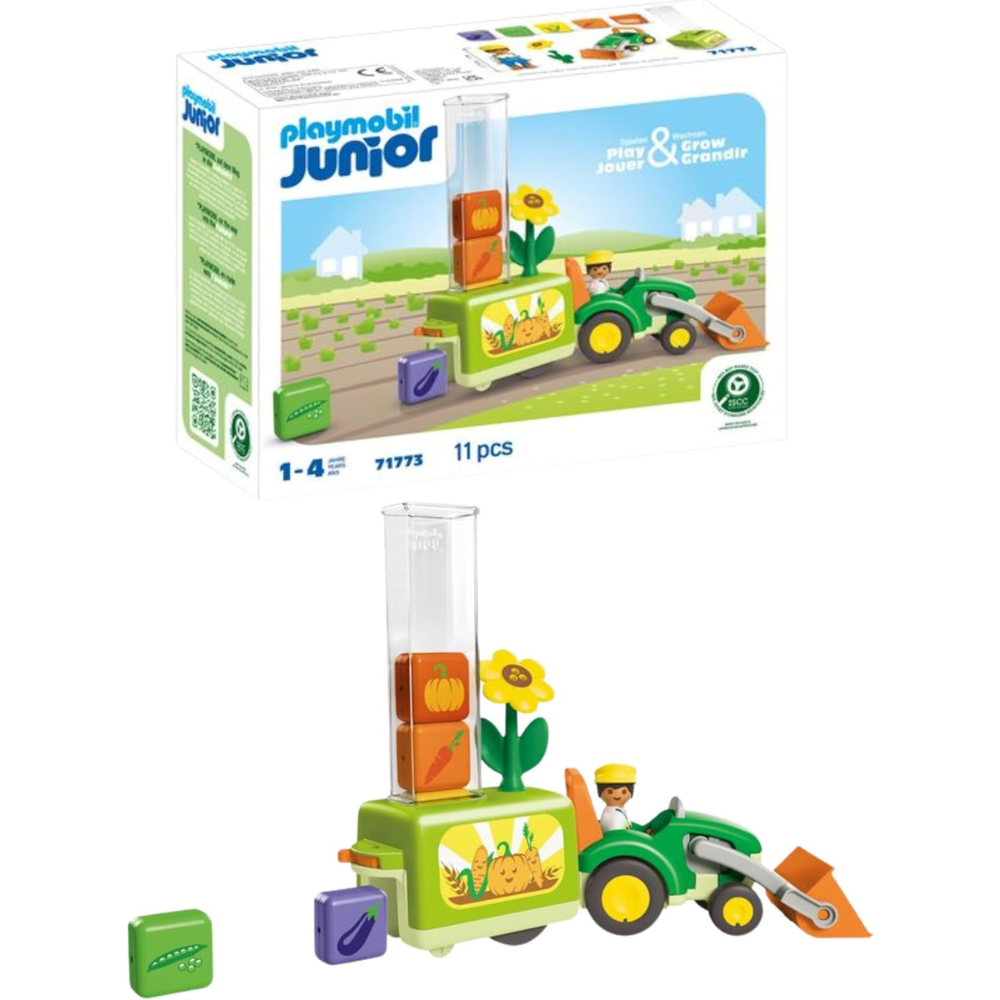 PLAYMOBIL 71773 Junior Tractor with Load and Drop Planter