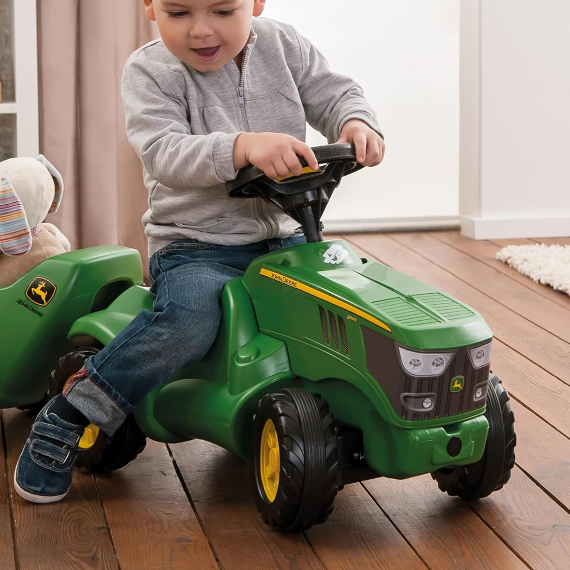 John Deere Rolly Minitrac Ride On Tractor AND Trailer