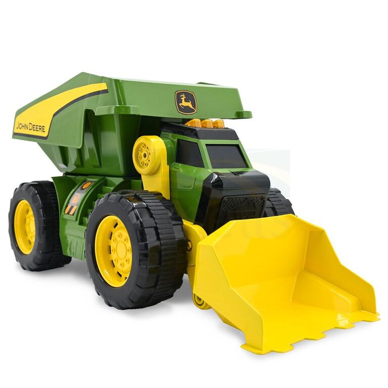 John Deere 2-in-1 Dig Rig Toy Dump Truck & Front Loader