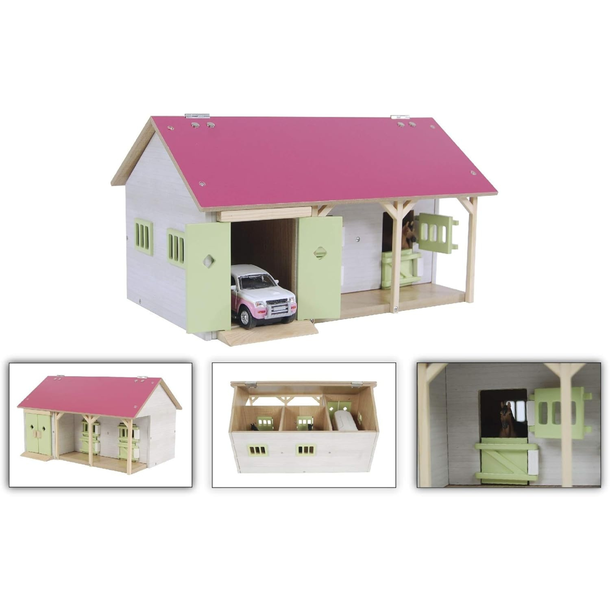 Pink Horse Stable with 2 Boxes