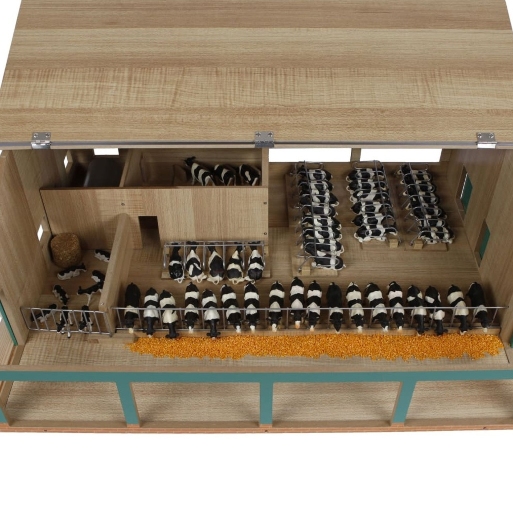 Kid's Globe Kids Globe Cattle Shed with Milking Parlour – 1:32 Wooden Farm Toy Barn