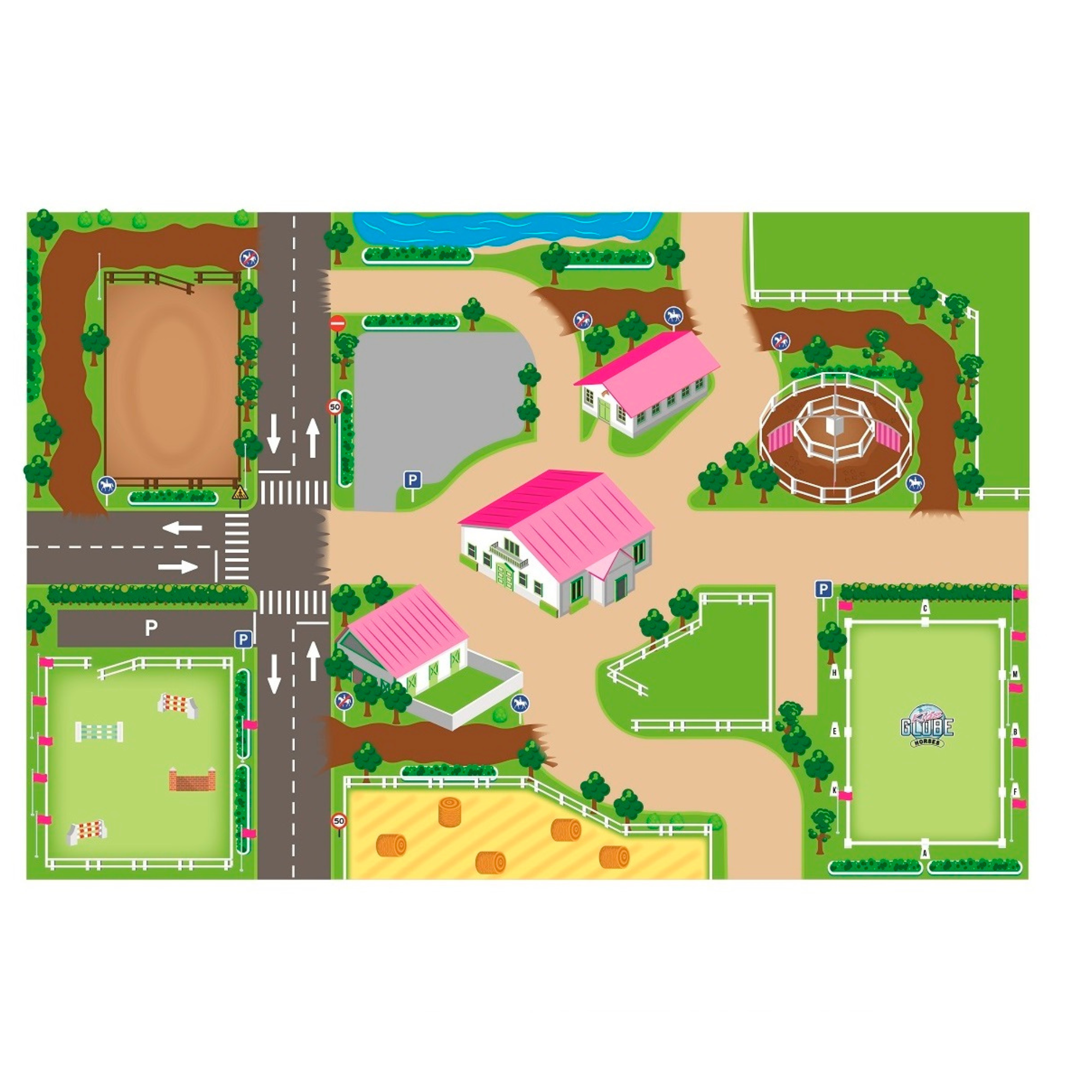 Kids Globe Horse Riding School Play Mat