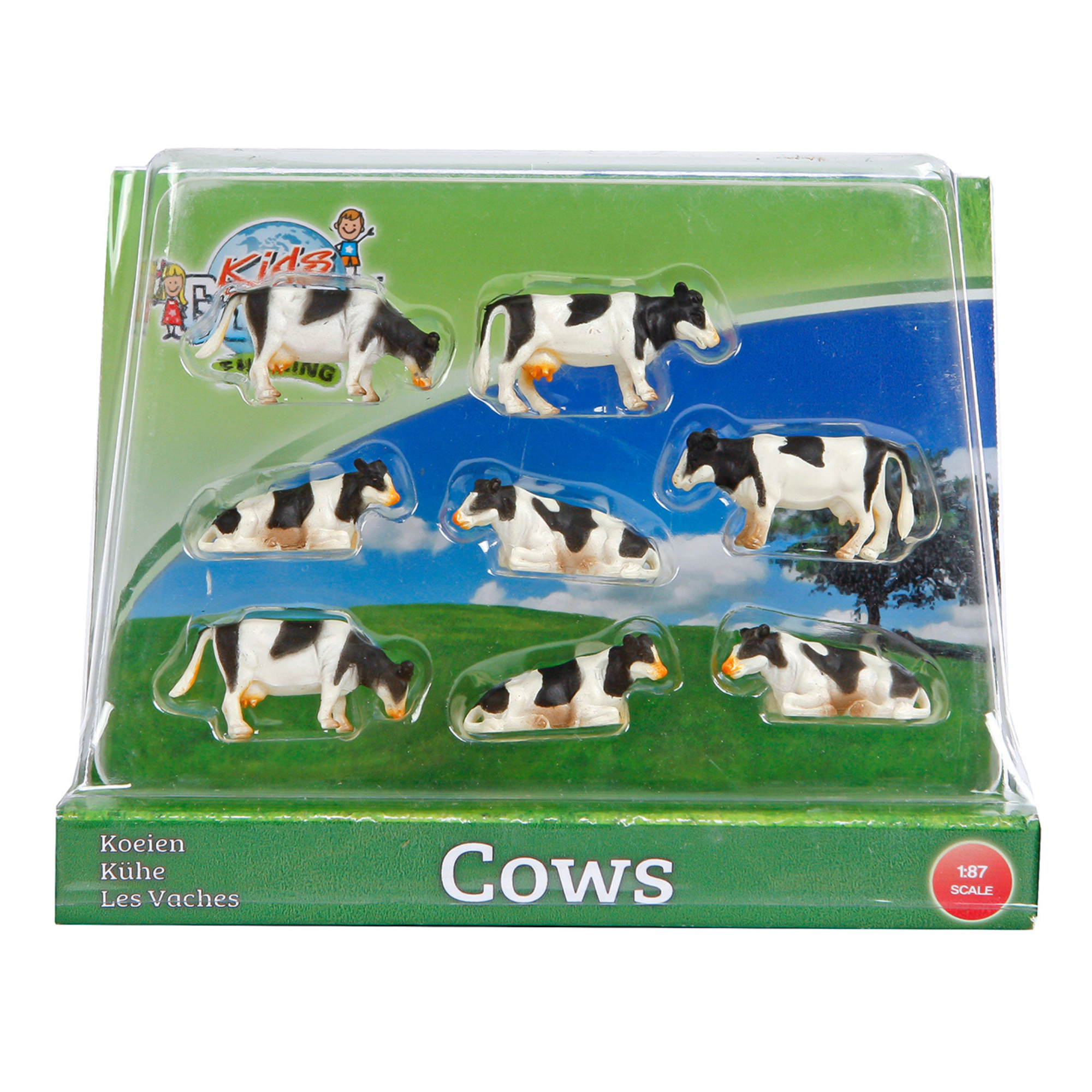 Mini Black and White Cows