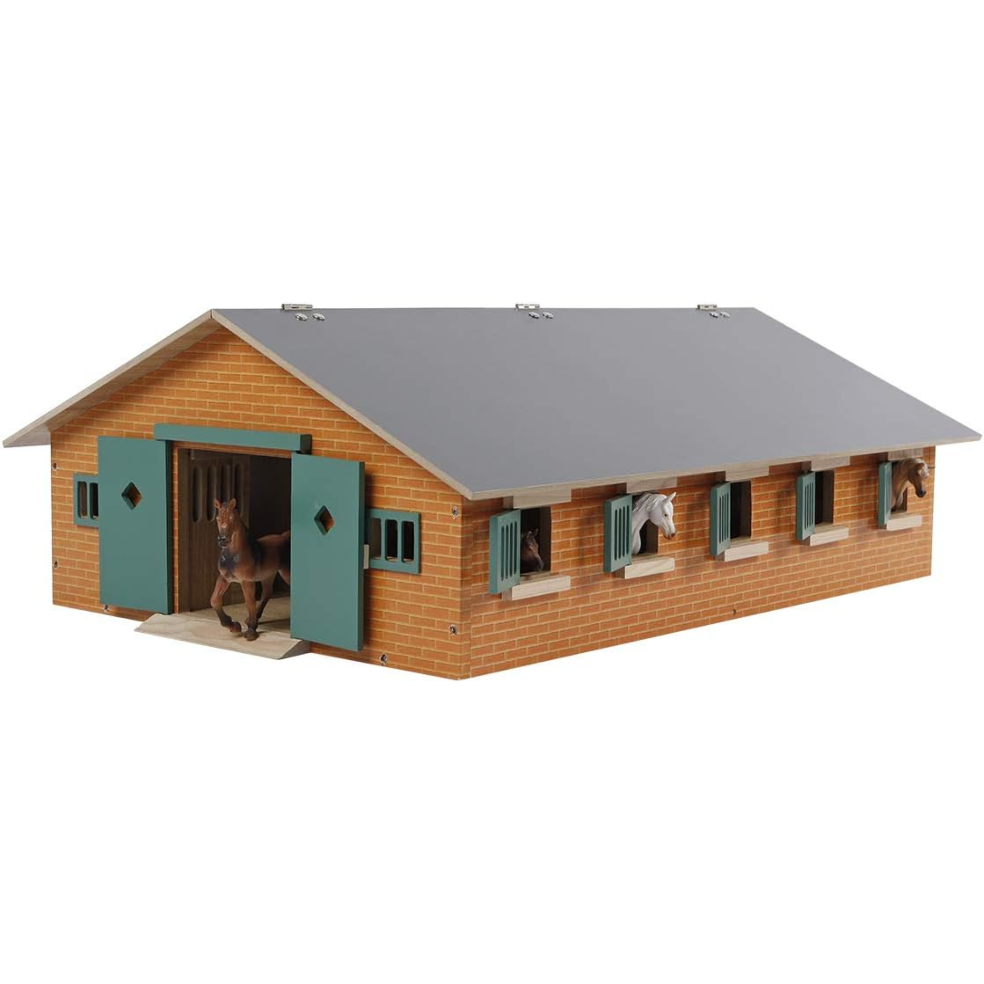 Kids Globe 610544 Wooden Horse Stable with 9 Stalls