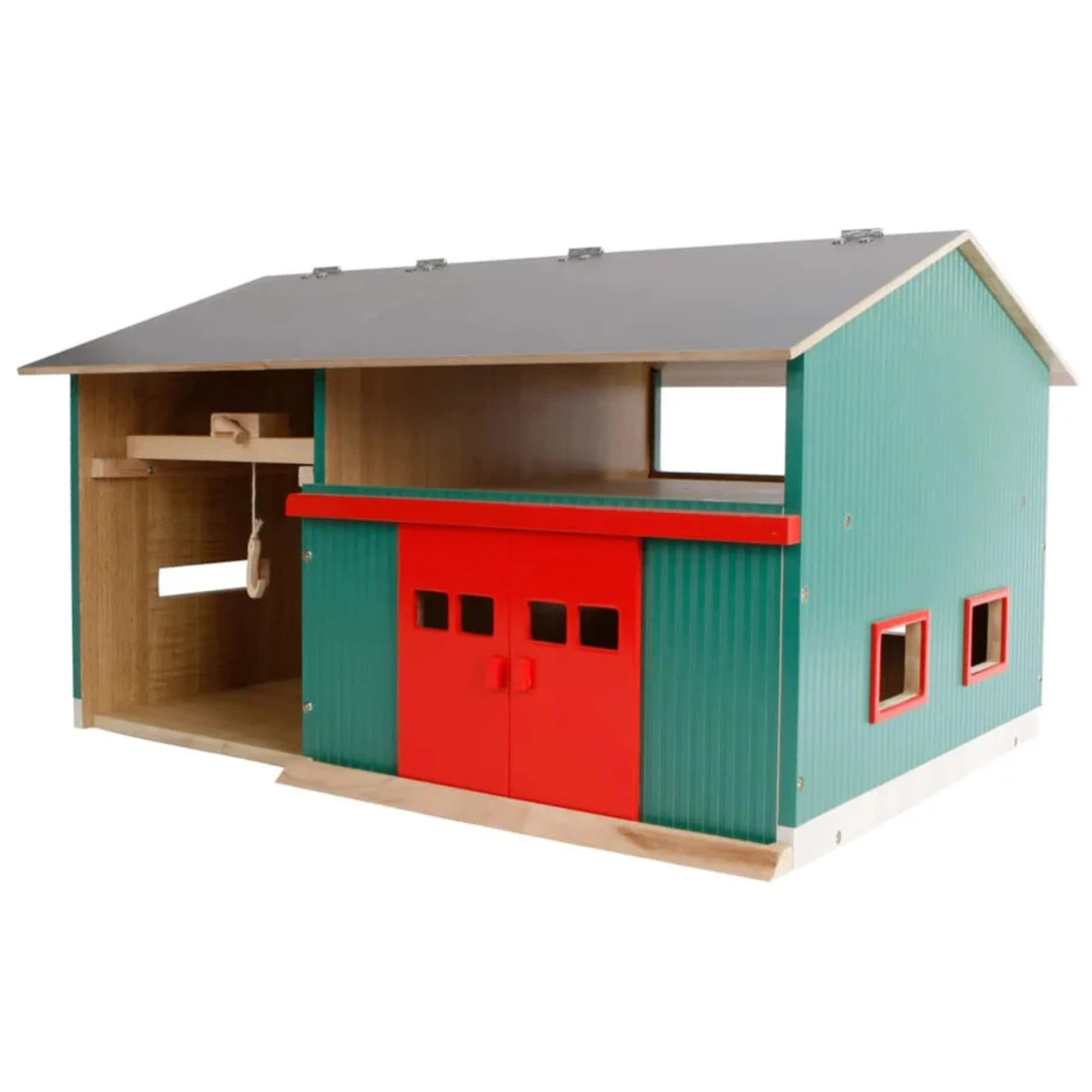 Kids Globe Toy Workshop with Storage & Red Doors