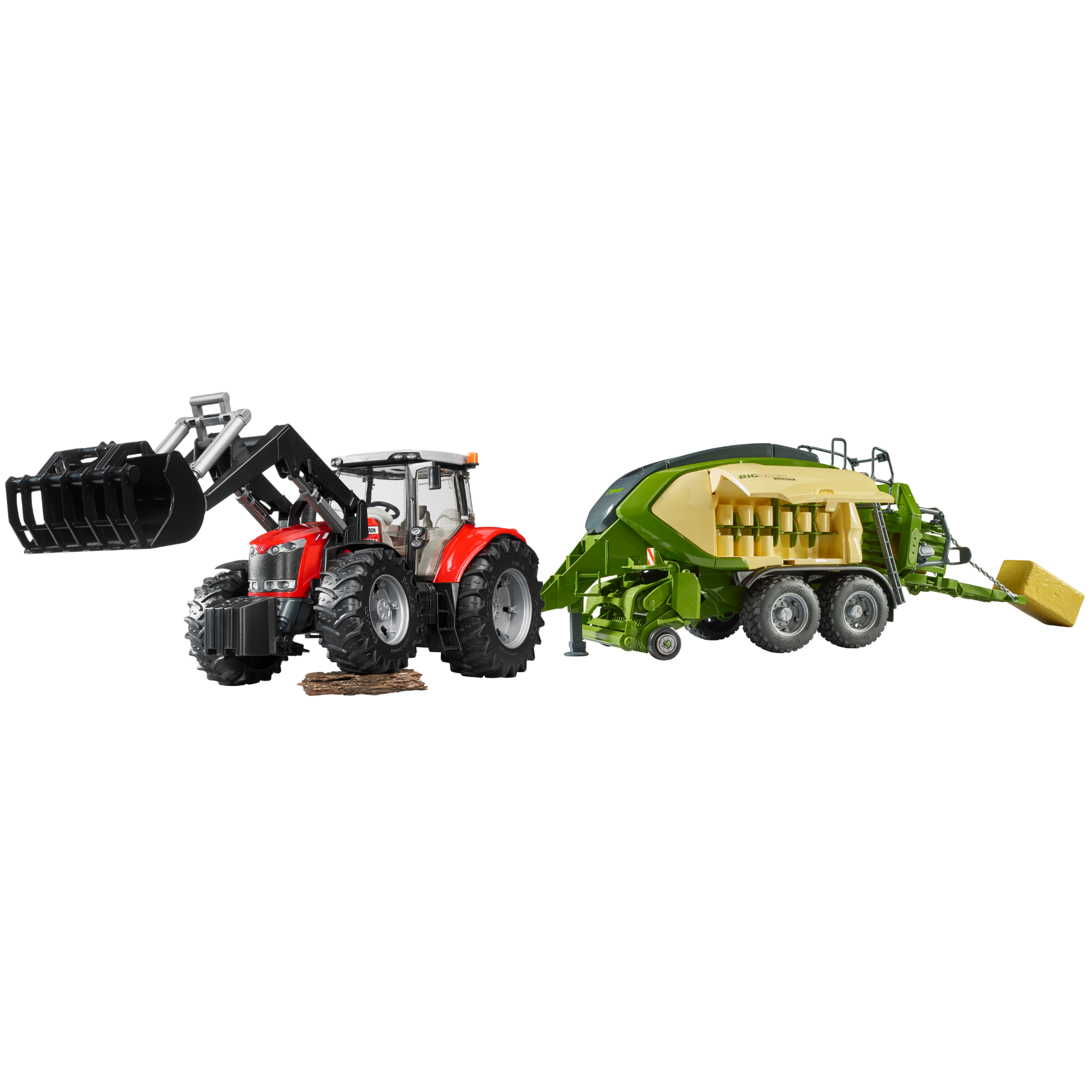 Massey Ferguson Tractor with Frontloader & Big Baler