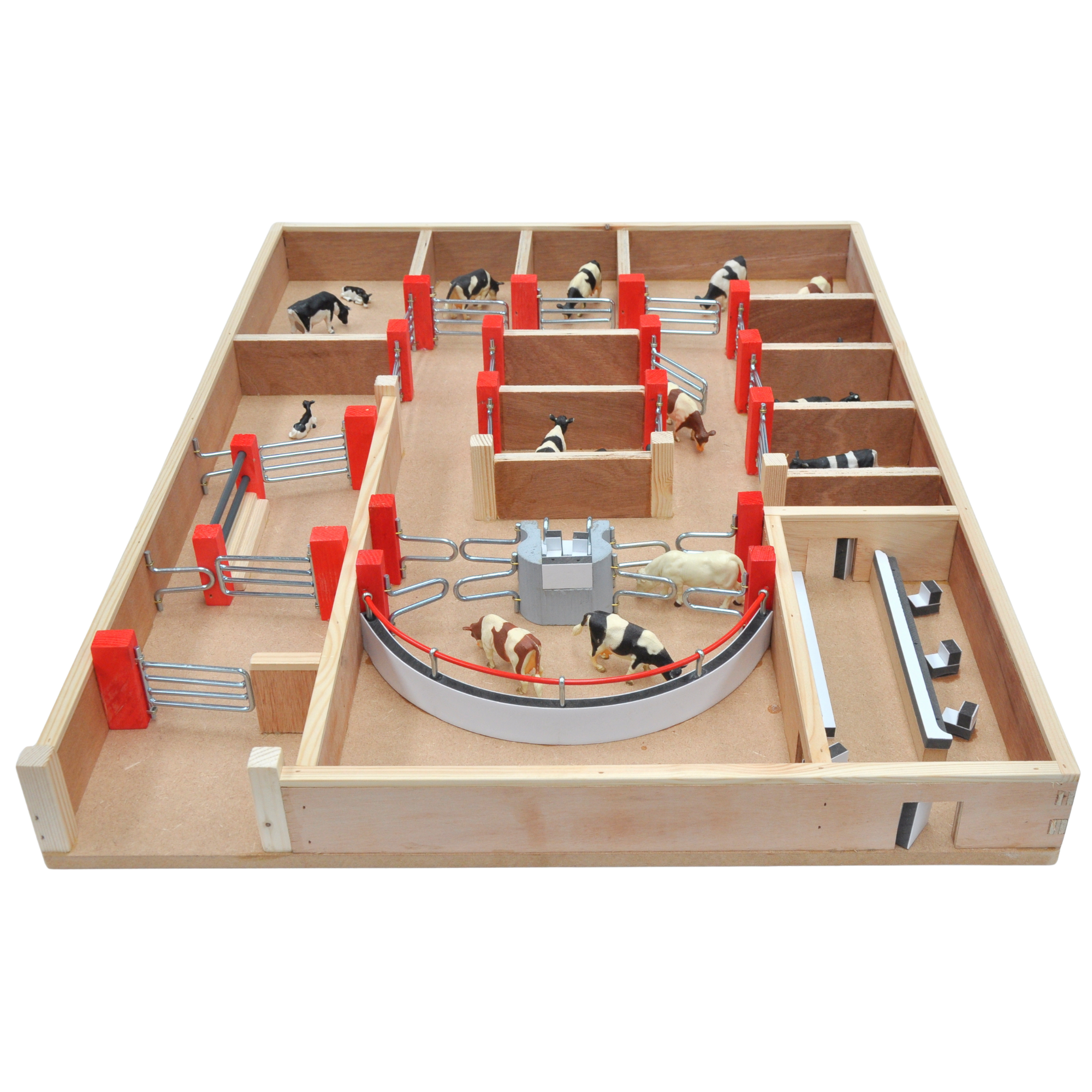 Handmade Small Wooden Cattle Market