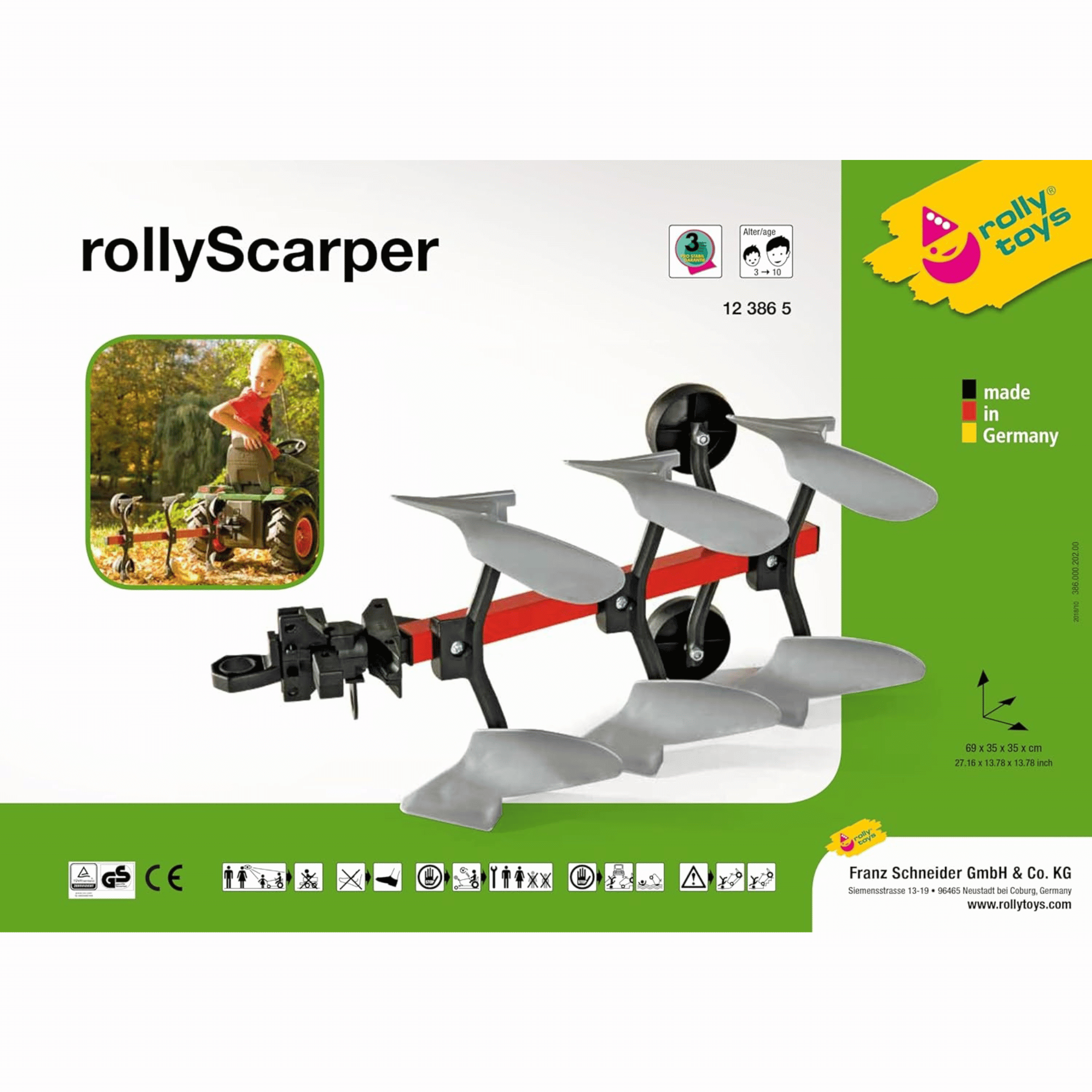 Red Plough for Rolly Pedal Tractor