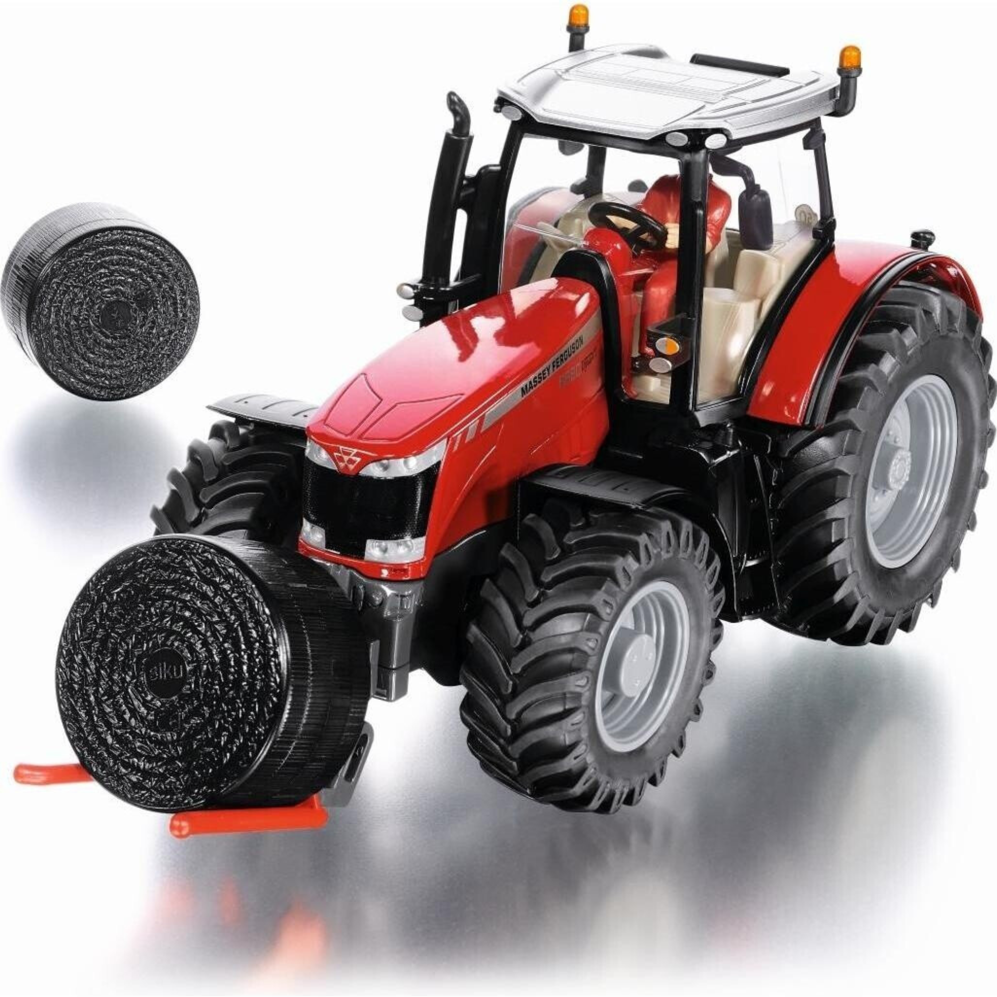 Toy Massey Ferguson Tractor with Bale Handler Siku 8614