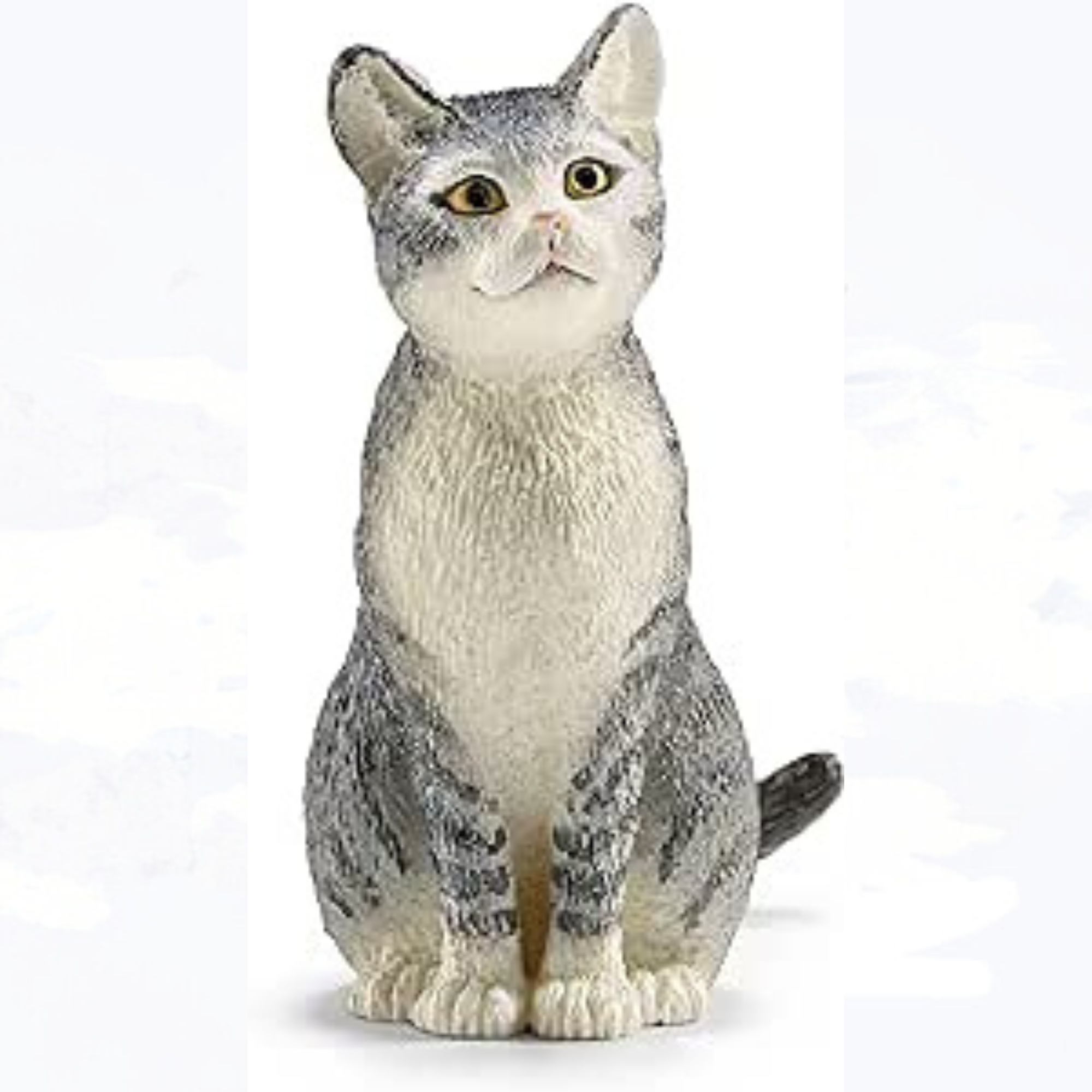 Schleich Grey and White Cat, Sitting