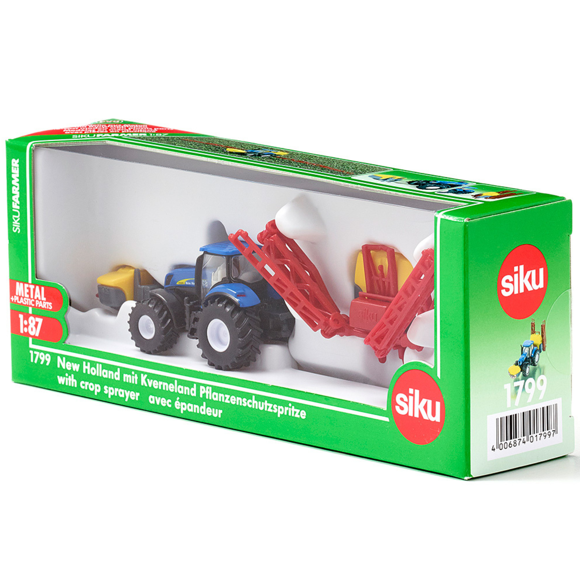 Siku Mini New Holland Tractor with Crop Sprayer