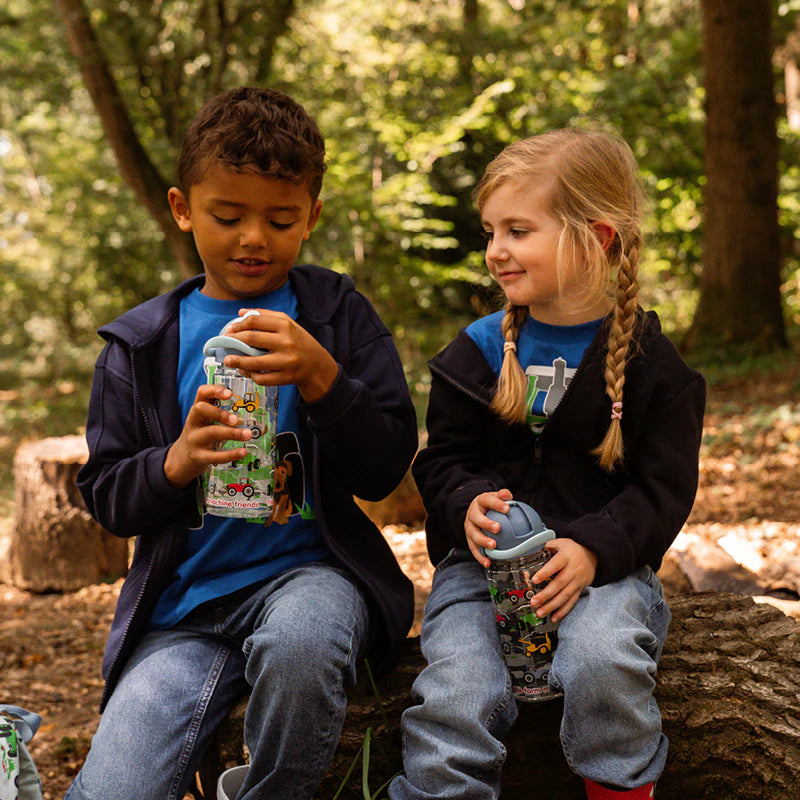 Tractor Ted Machines Water Bottle Girl and Boy drinking