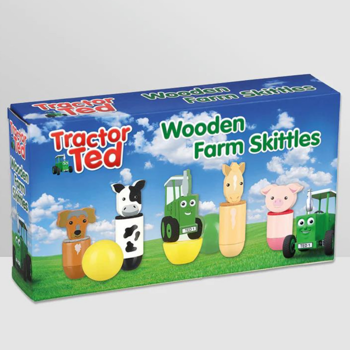 Tractor Ted Wooden Farm Skittles