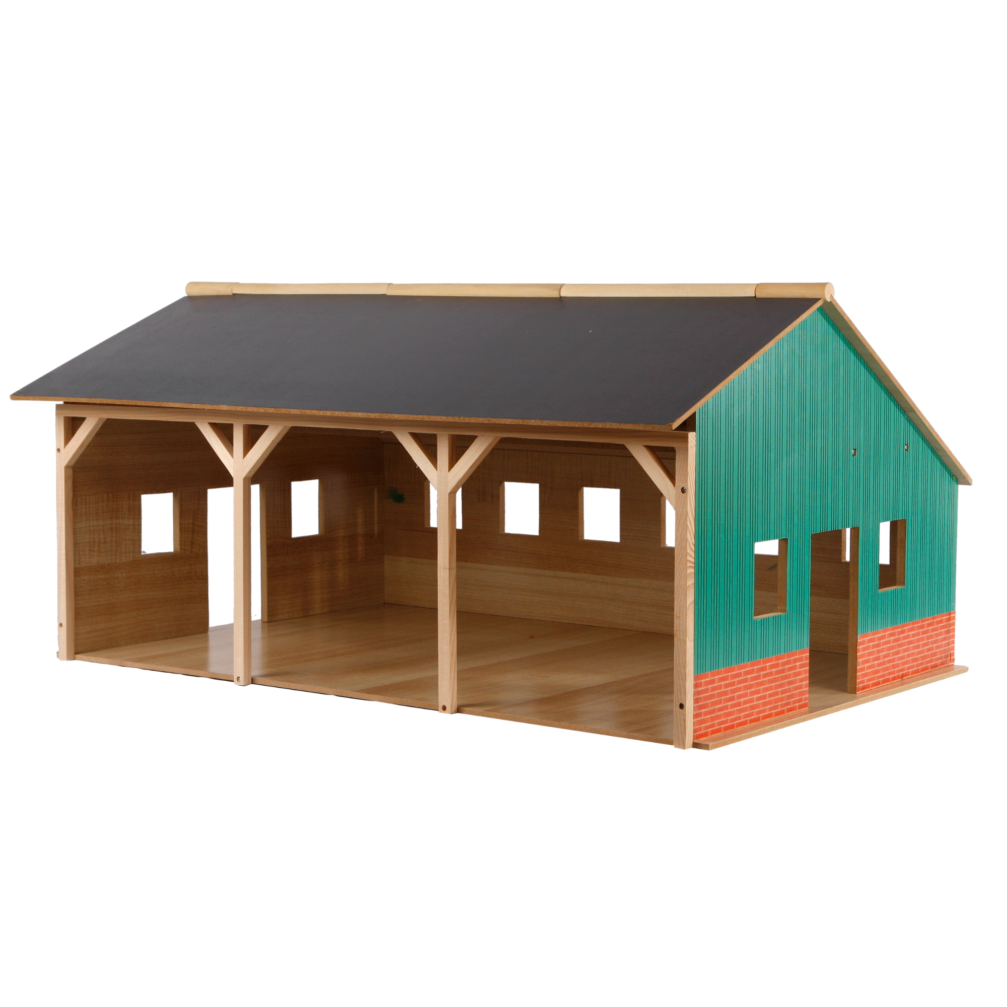 Large Scale Wooden Farm Shed for 3 Tractors
