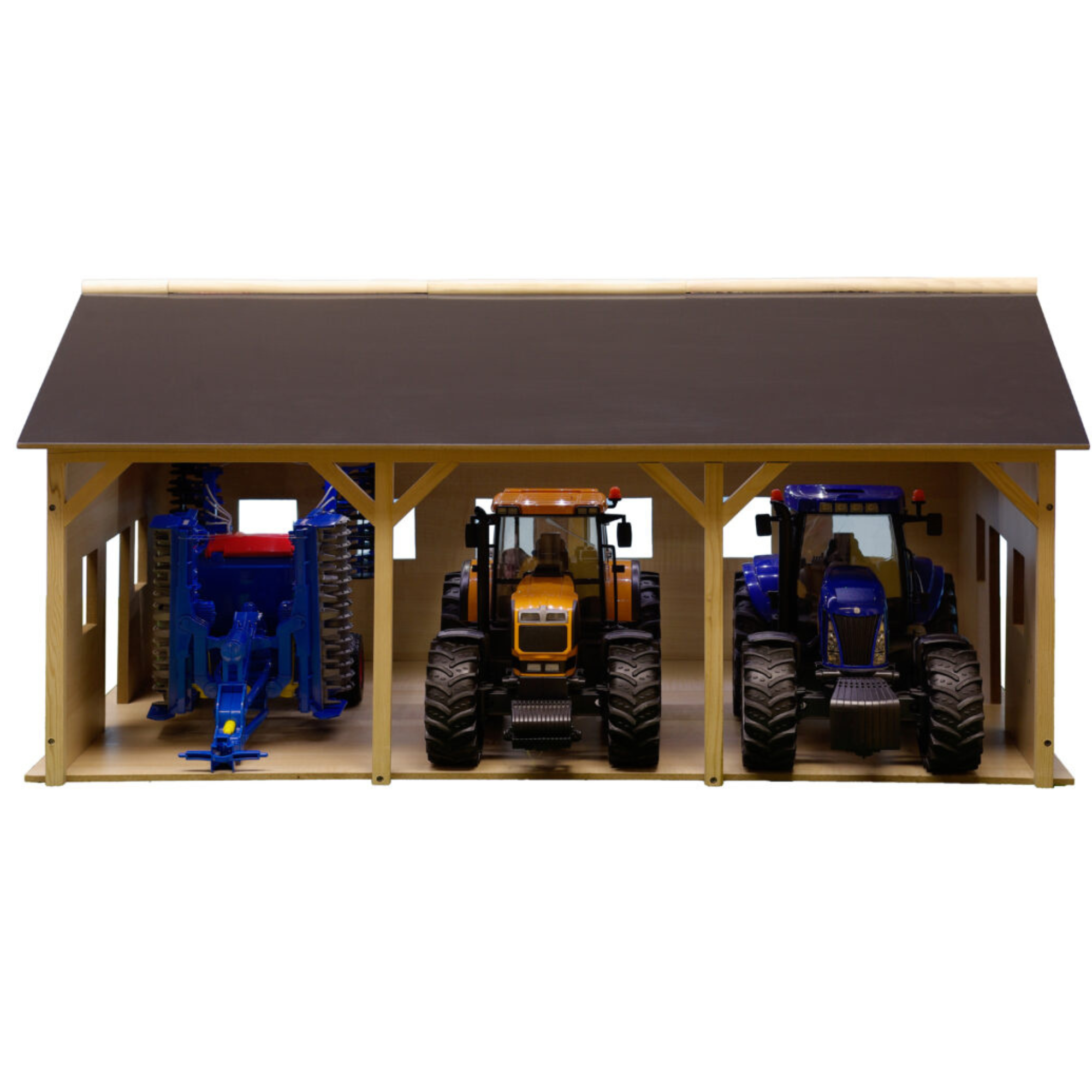 Large Scale Wooden Farm Shed for 3 Tractors