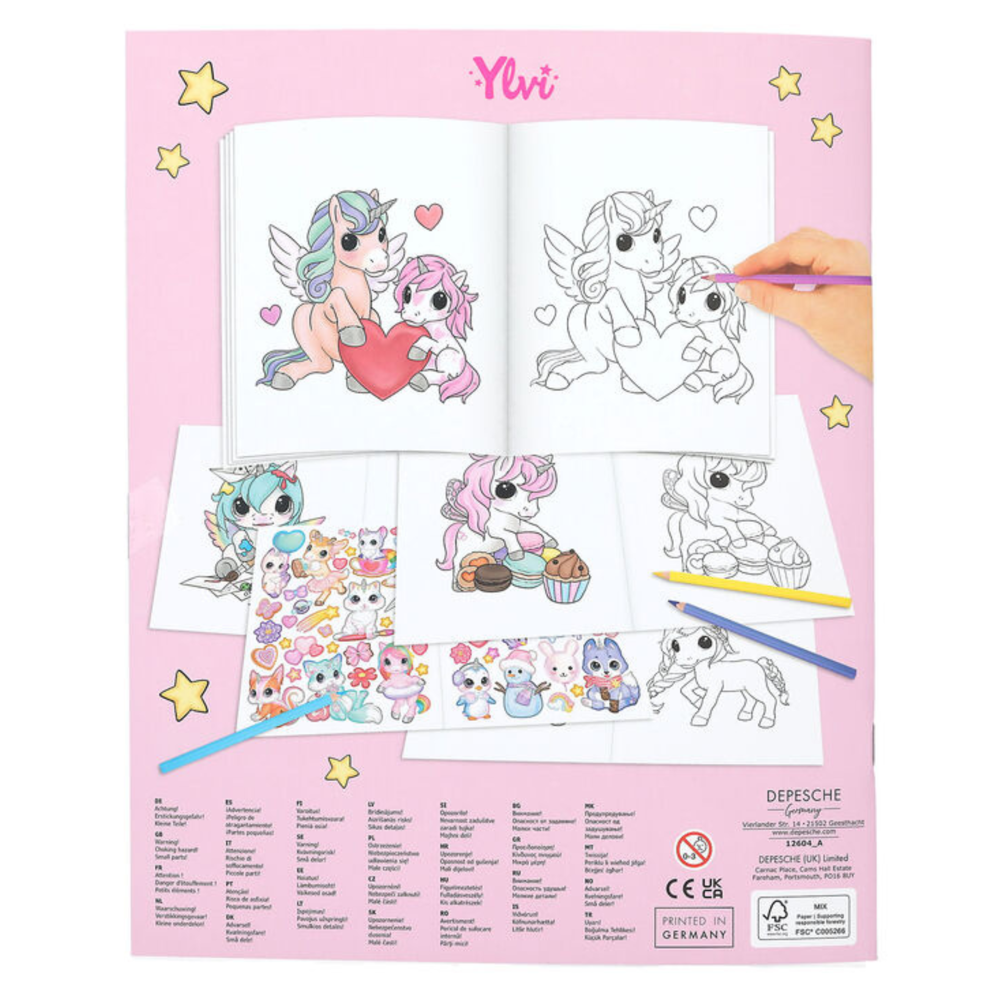 Ylvi Create Your Unicorn Colouring Book