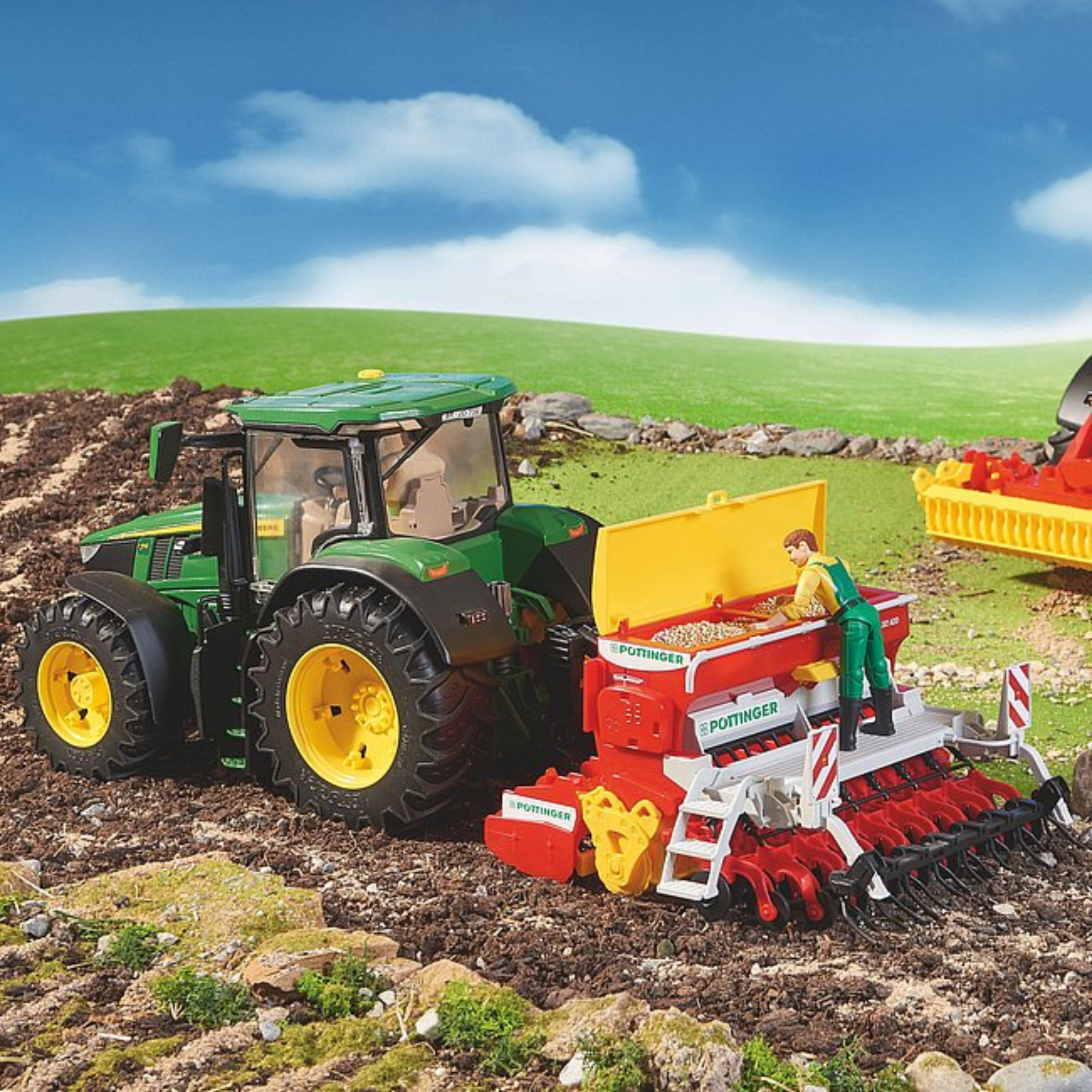 Bruder Toys Harrow Mounted Seed Drill 02347