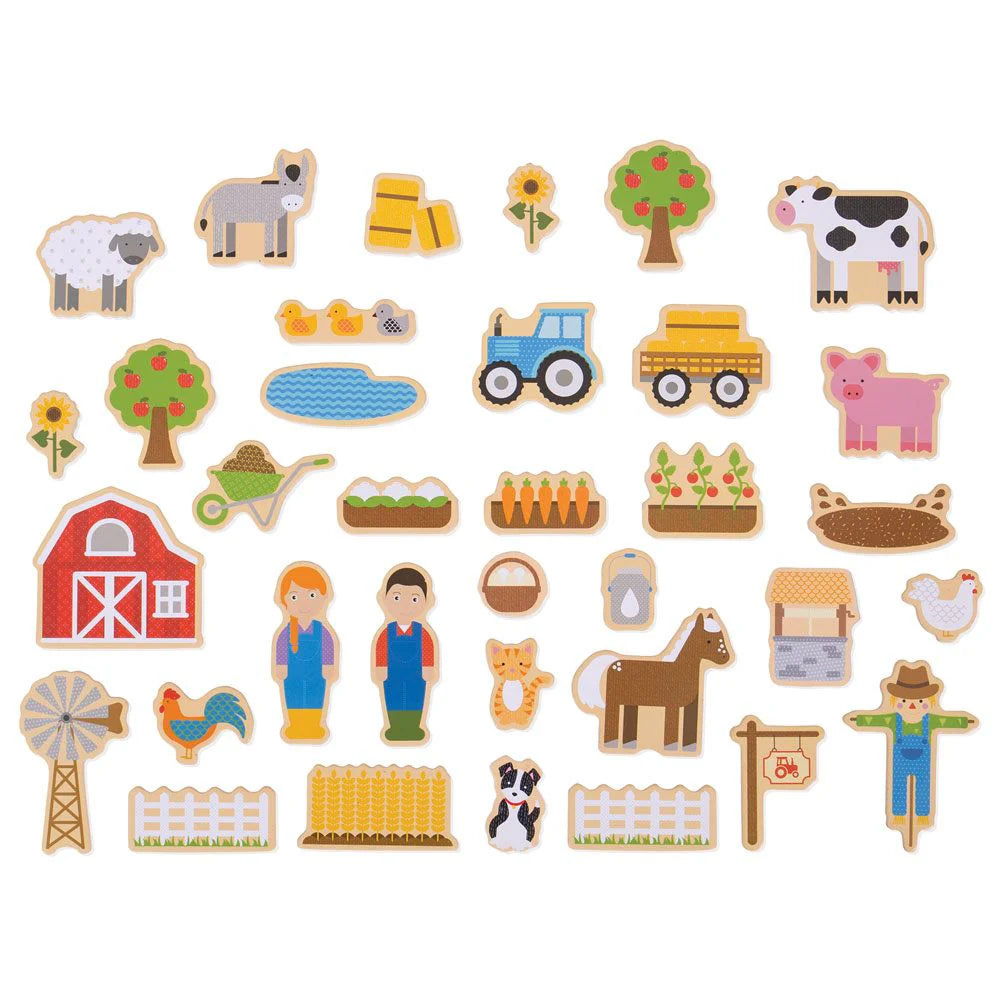 Wooden Farm Magnets