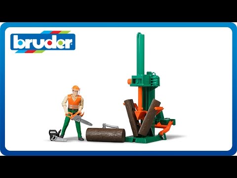Bruder Toys Forestry Set with Log Splitter & Accessories Video