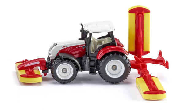 Siku 1672 Steyr Tractor with Pottinger Grass Mowers
