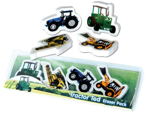 Tractor Ted Shaped Rubber Set