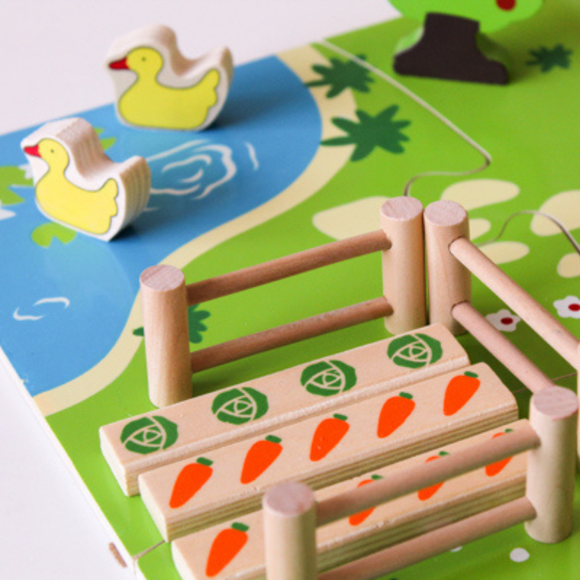 Bigjigs Toy Wooden Play Farm Set