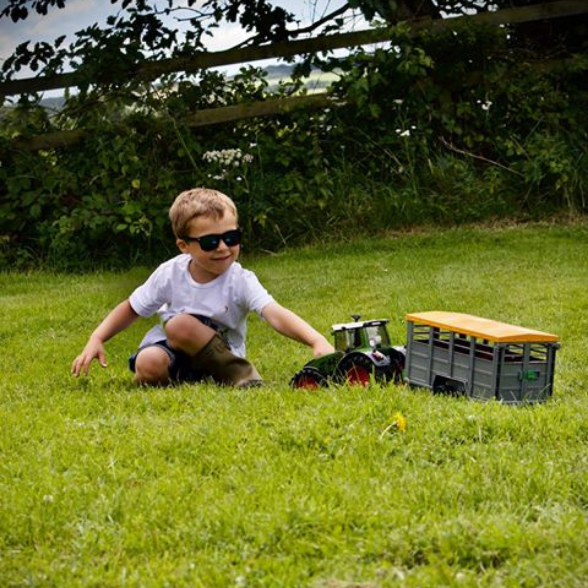 Bruder Toys Livestock Trailer with Cow 02227