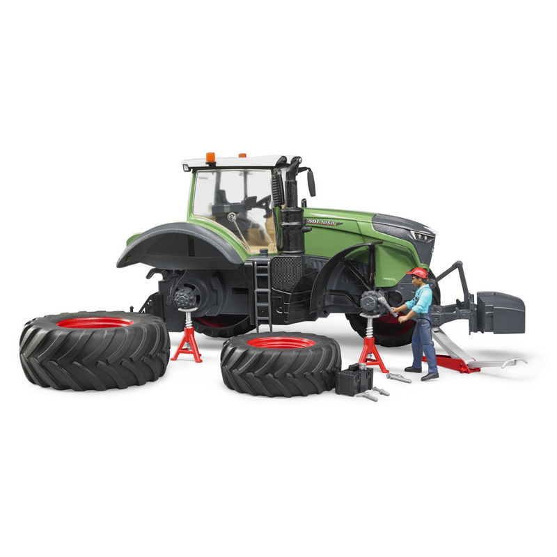 Bruder Toys Fendt Tractor with Mechanic & Garage Equipment