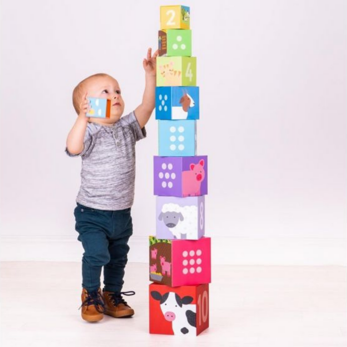 Bigjigs Farmyard Stacking Cubes