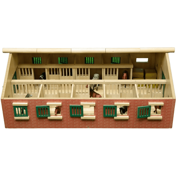 Kids Globe Wooden 9-Horse Stable