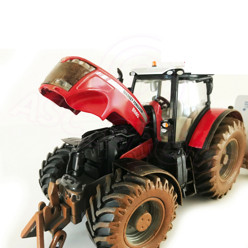 Siku Muddy Massey Ferguson Tractor with Ifor Williiams Trailer 8608
