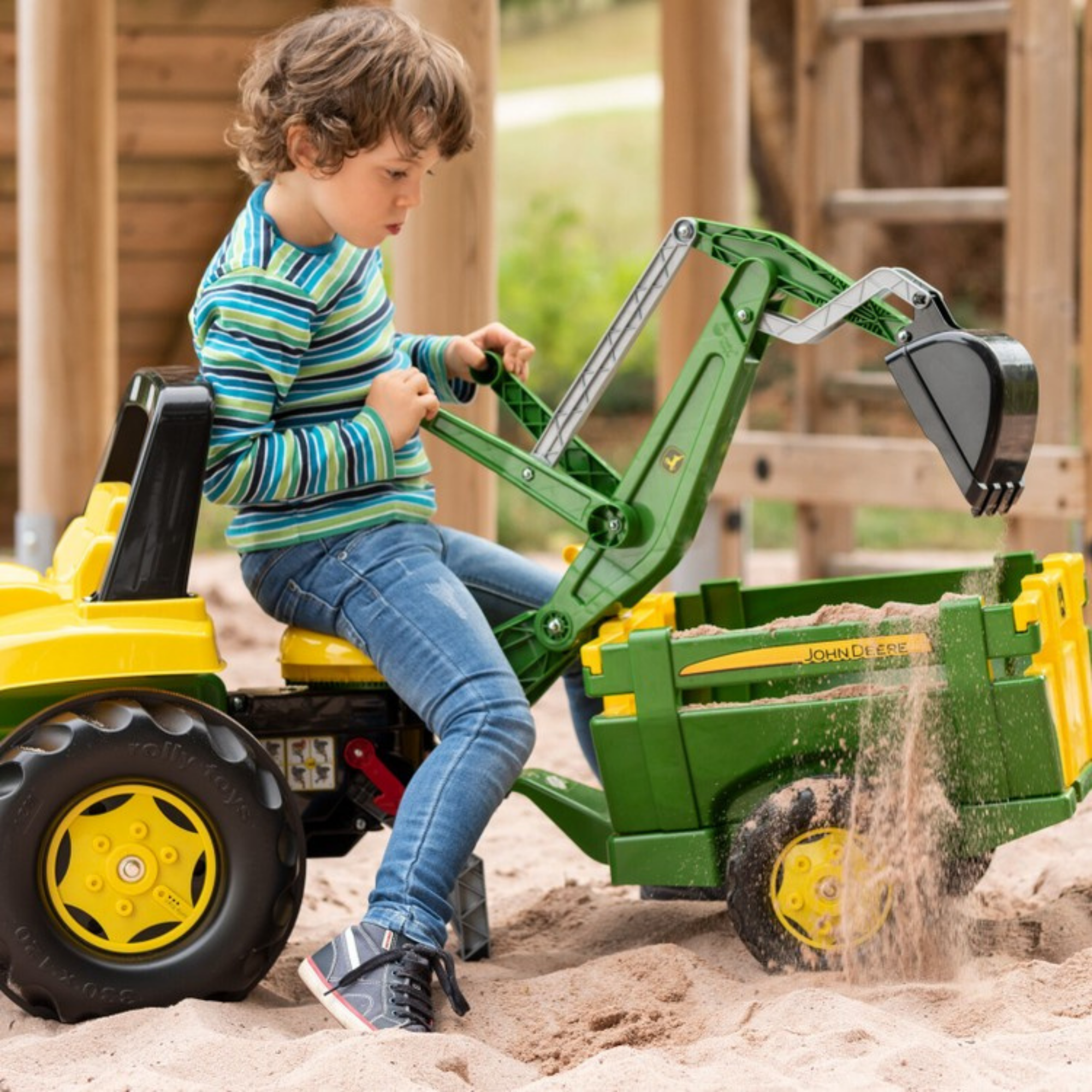 peg perego john deere backhoe John Deere Excavator for Rolly Pedal Tractors 409358