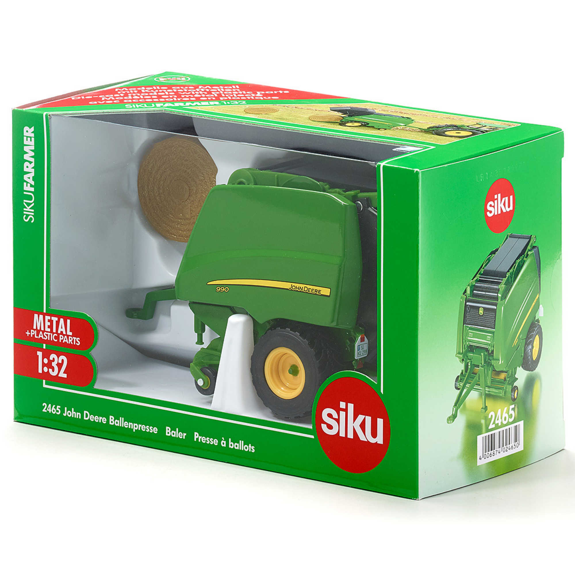 SIku Farmer 2465 John Deere 990 Round Baler