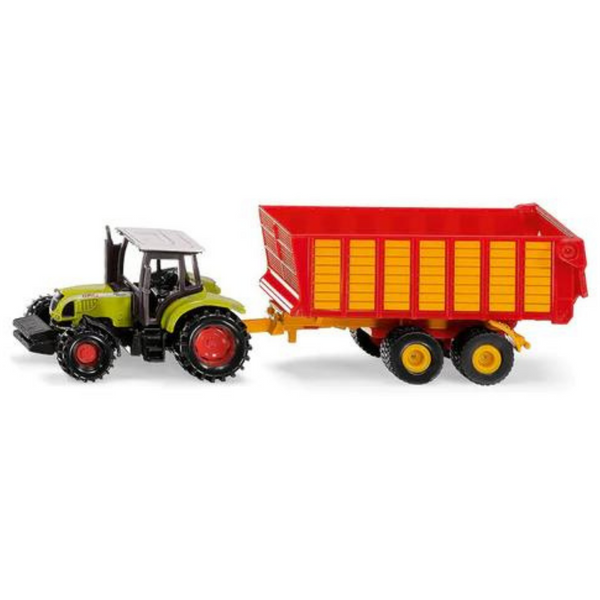 Siku Mini CLAAS Tractor with Silage Tipping Trailer