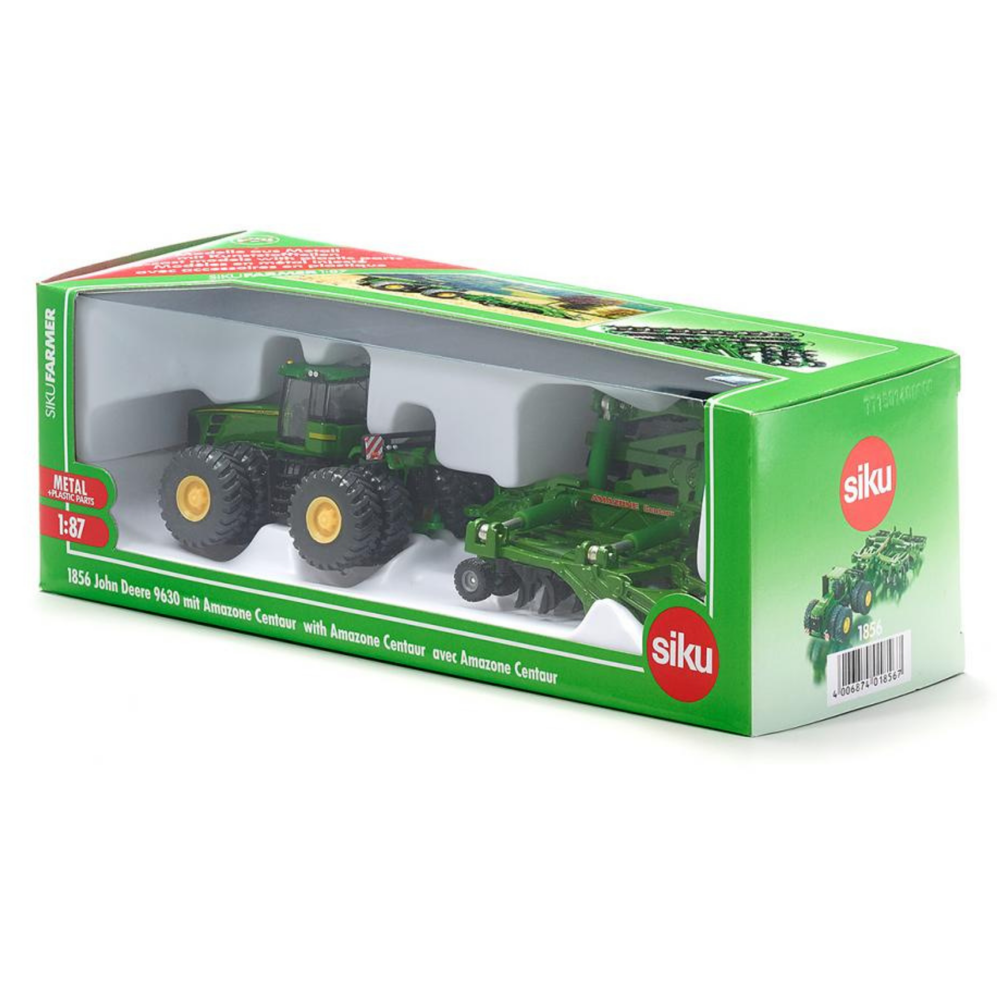 Siku Mini John Deere Tractor & Cultivator 1856