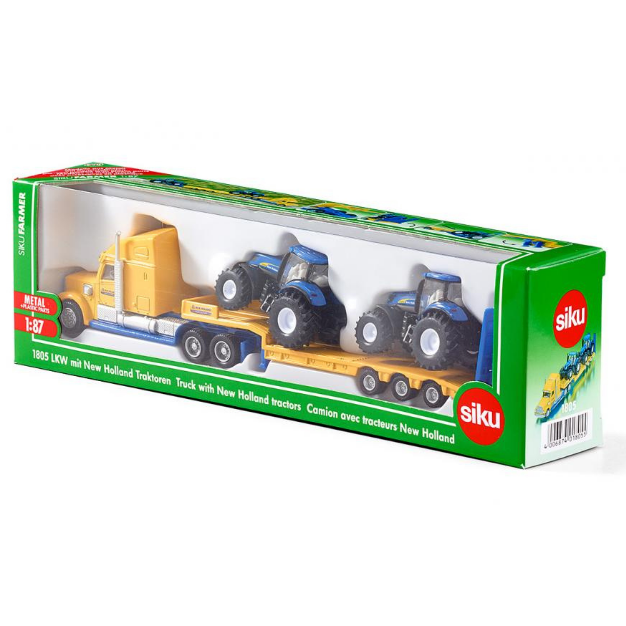 Siku Mini Truck with New Holland Tractors 1805