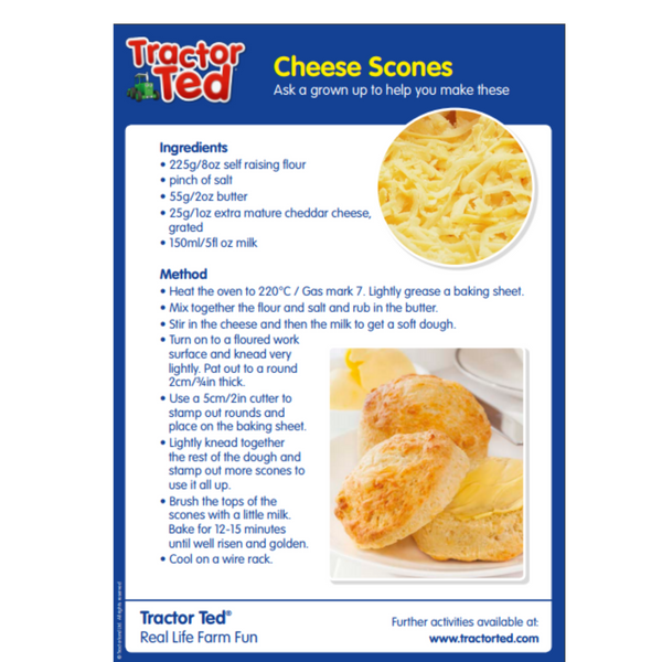 Tractor Ted Cheese Scones Recipe