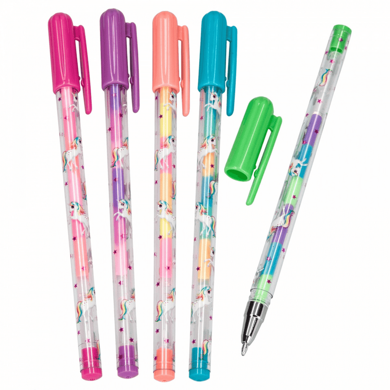Unicorn Gel Pen Set Rainbow Colours