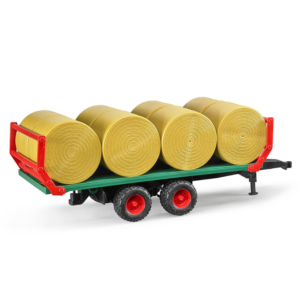 Bale Trailer & 8 Round Bales