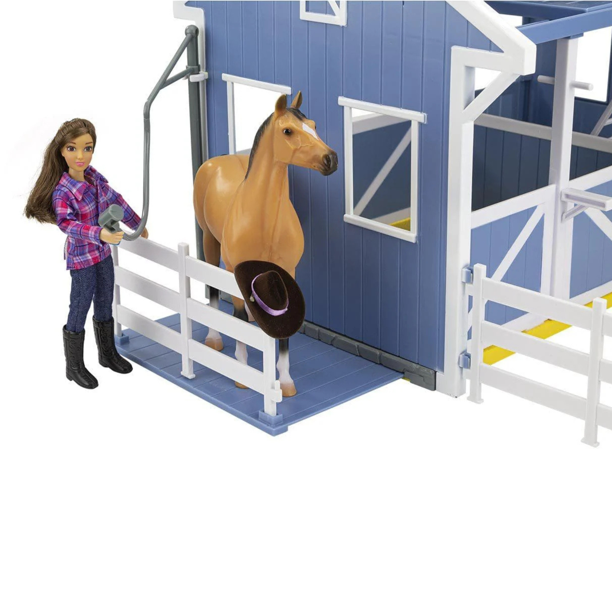 Deluxe Country Stable with Horse & Wash Stall