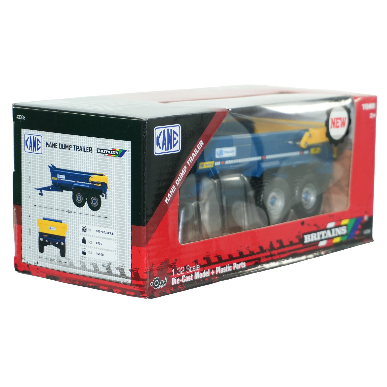 Benne Agricole KANE Miniature BRITAINS – Échelle 1/32 – Bleue – Réf 43368
