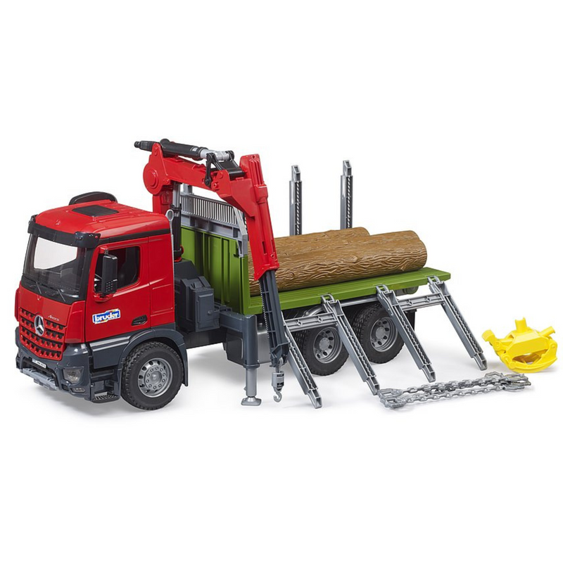 Timber Lorry with Loading Crane & Logs