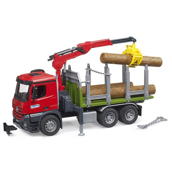 Bruder Toys Timber Lorry with Loading Crane & Logs
