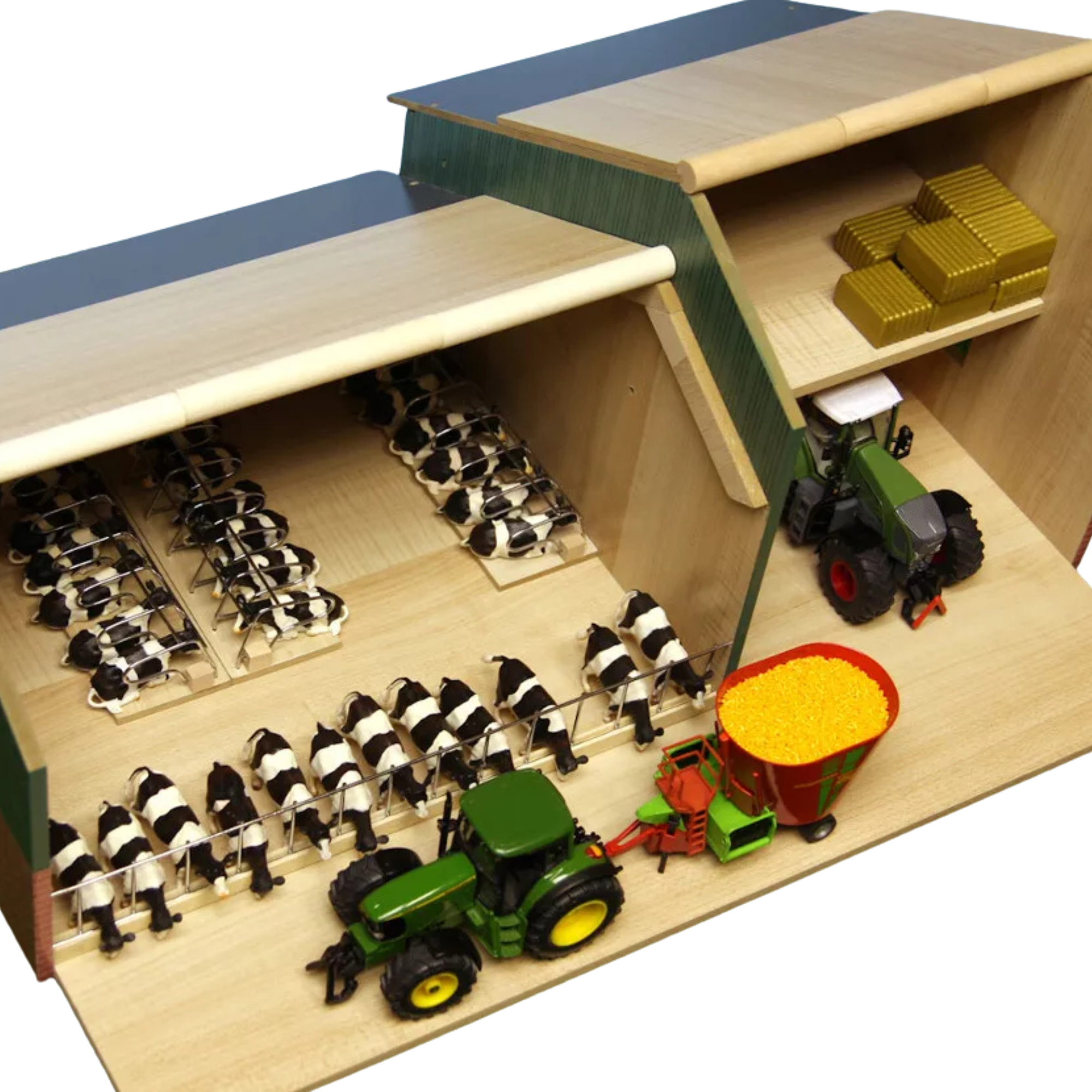 Starter Wooden Farm Set with Tractor, Cows & Accessories